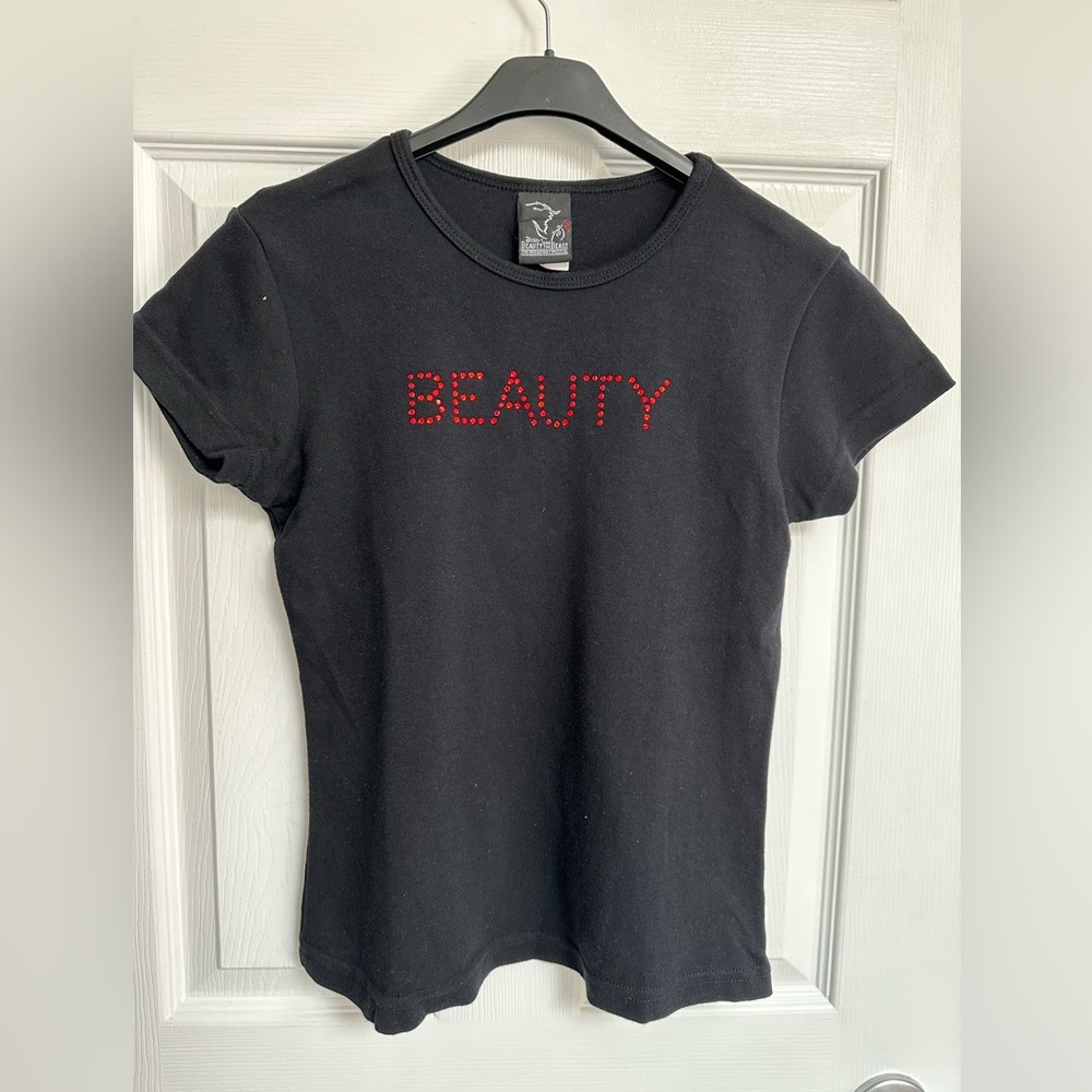 Disney”s Beauty sequins tshirt from the musical Beauty and the Beast in black